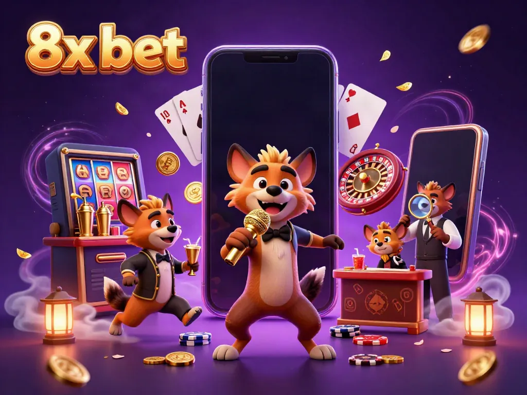 Experience the vibrant comedy casino scene with the 8x bet hyena crew mingling and entertaining.