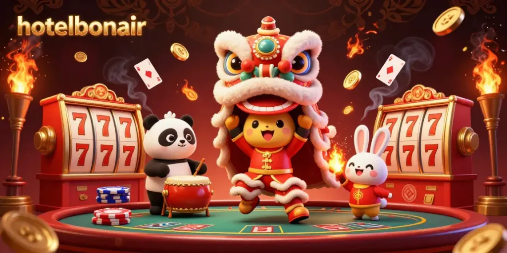 Join the excitement at hotelbonair with vibrant casino characters and dynamic slot excitement.