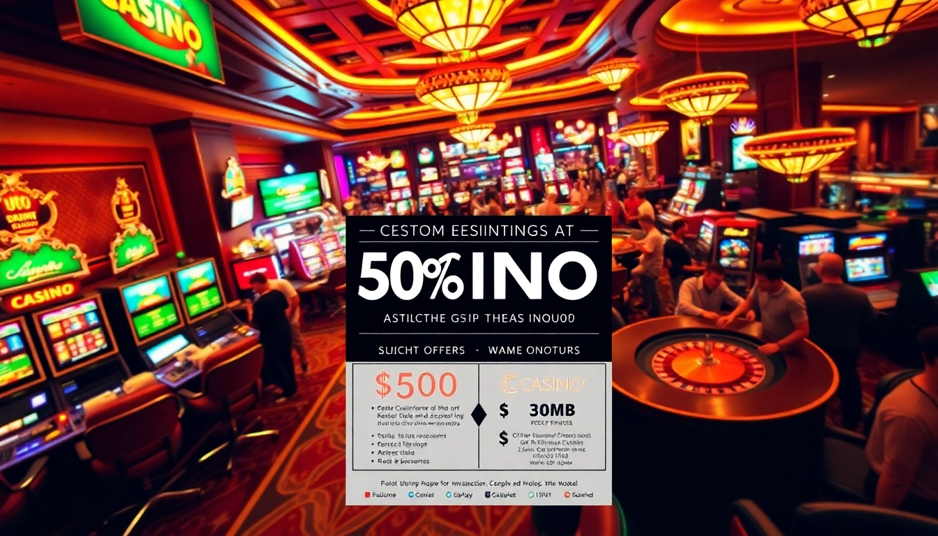 Engaging casino scene highlighting dynamic poster printing offers.