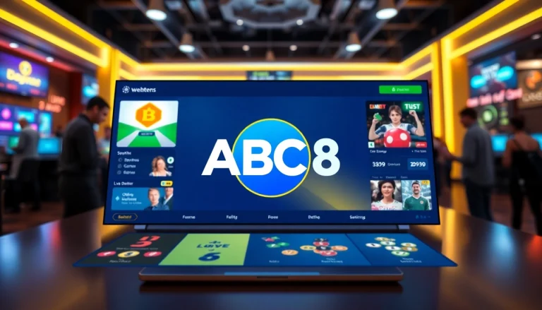 ABC8 online betting interface showcasing vibrant games and user-friendly layout.