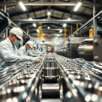 Nickel chrome plating in Malaysia with a professional manufacturing setup showcasing precision and quality.