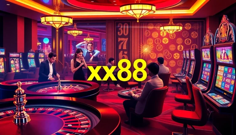 Experience the excitement of xx88 online gambling with vibrant casino tables and engaging gameplay.