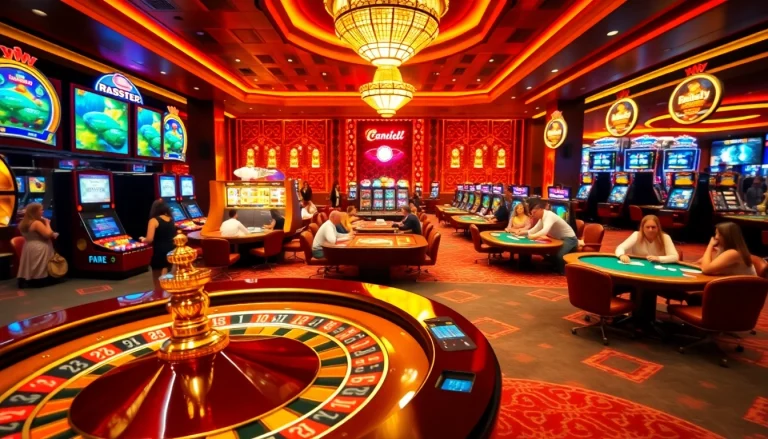Engage with exhilarating gaming at red88 vt featuring poker tables and roulette wheels in a luxury casino setting.