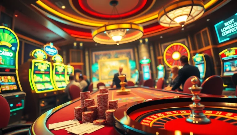 Engage with high-stakes gambling at doaslot login featuring vibrant casino visuals.
