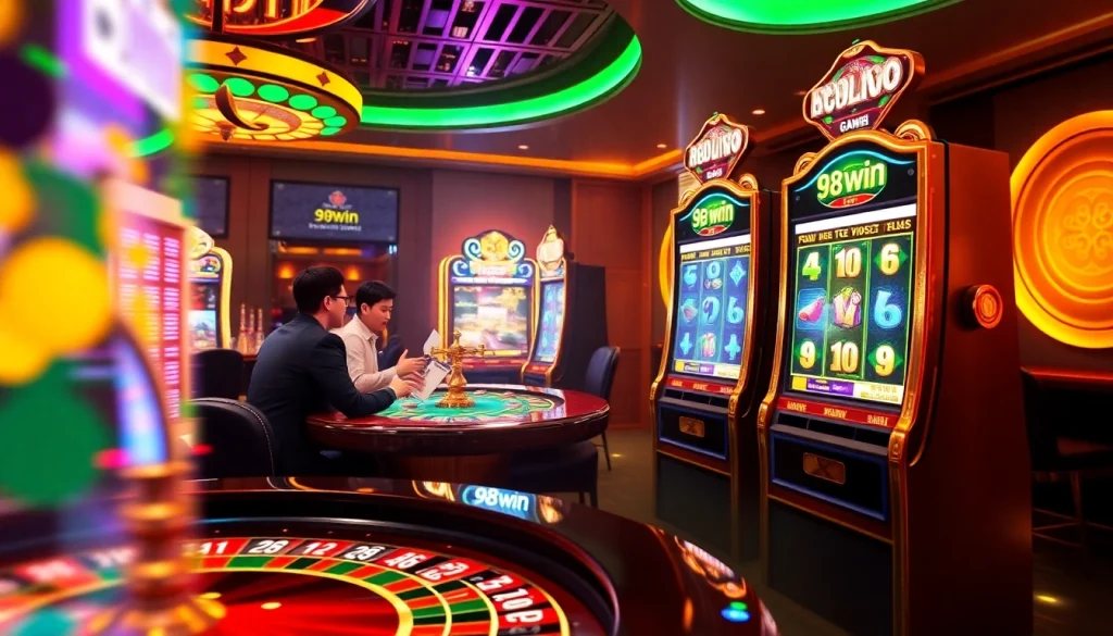 Experience the excitement of 98win as players engage with vibrant online gambling games.