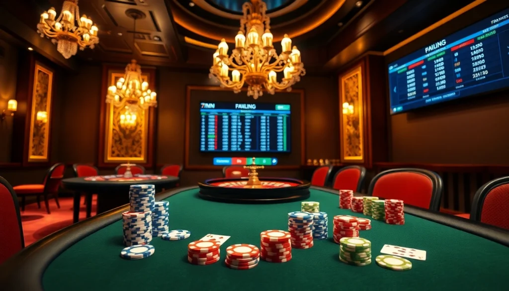 Experience the thrill of gambling with 7mcn, featuring poker chips and vibrant betting odds.