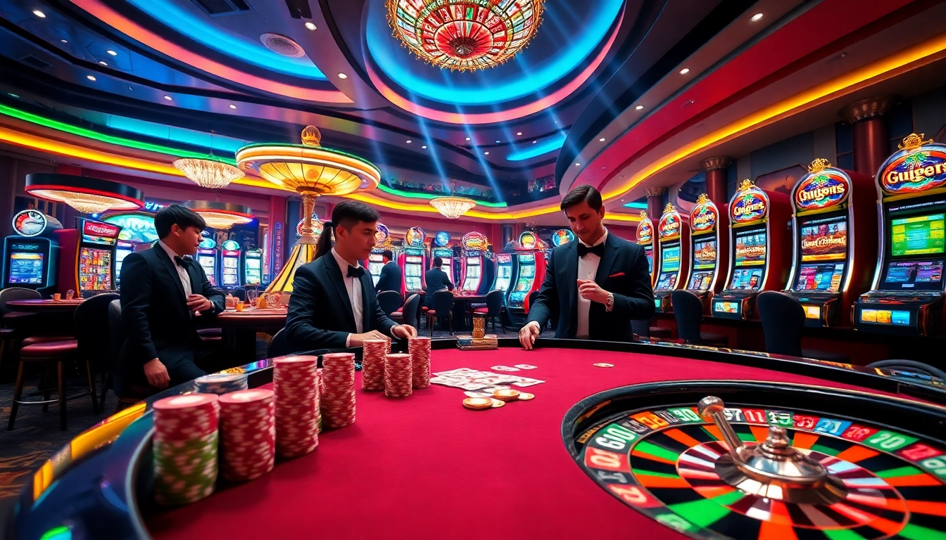 Experience excitement at xx88's luxurious casino with engaging poker games and colorful chips.