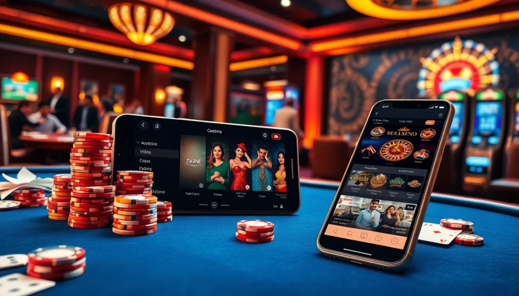 Engaged players at zbet nhà cái poker table showcase excitement in a luxurious casino setting.
