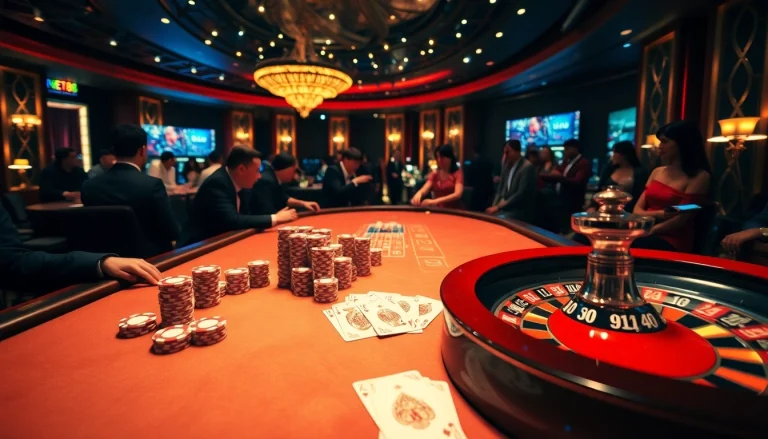 Experience the thrill of NET88 gaming with dynamic poker action and lavish casino details.