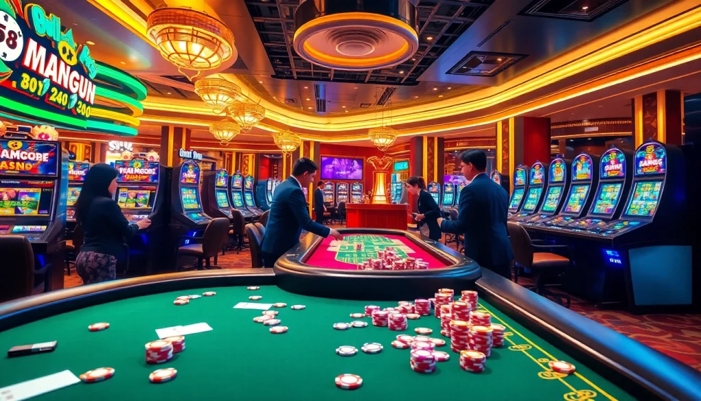 Experience thrilling gameplay at VM88 casino with vibrant tables and exciting slot machines.
