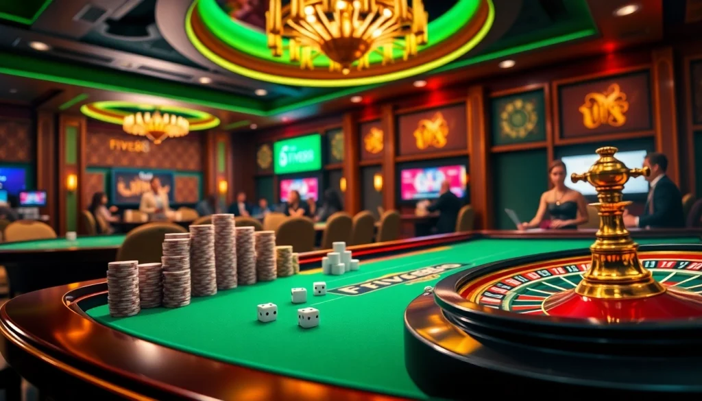 This image features players enjoying the Five88 online casino experience with vibrant tables and exciting gameplay.