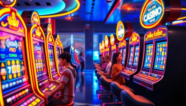 Exciting online gaming environment highlighting hoki138 pro's vibrant slot machines and engaging players.