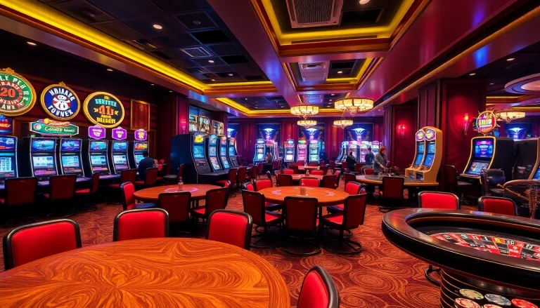XIN88 offers an exciting casino experience with vibrant tables, slot machines, and gaming atmosphere.