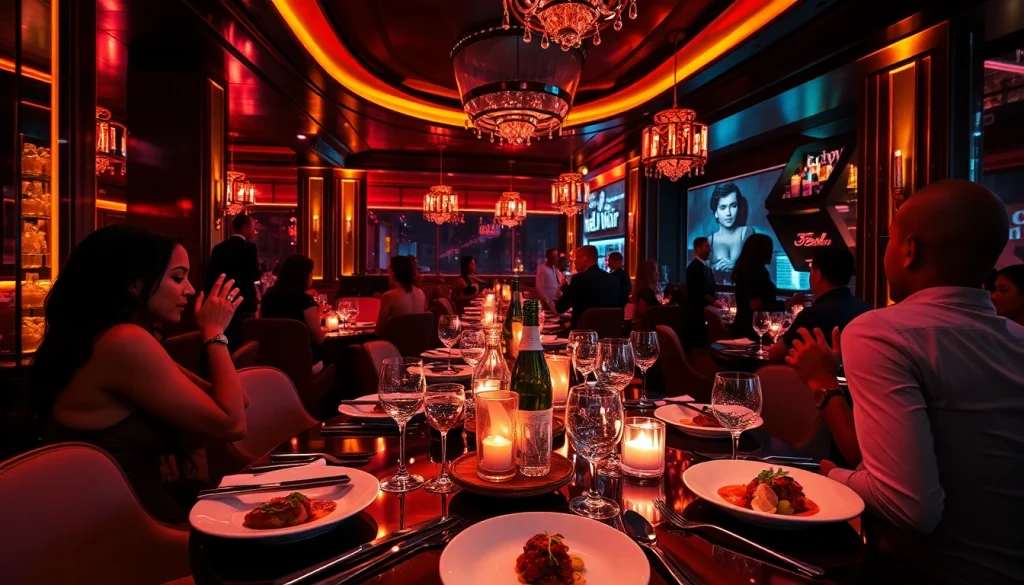 Dining experience at Club Noir captures luxury and entertainment, perfect for Dinner sxm.