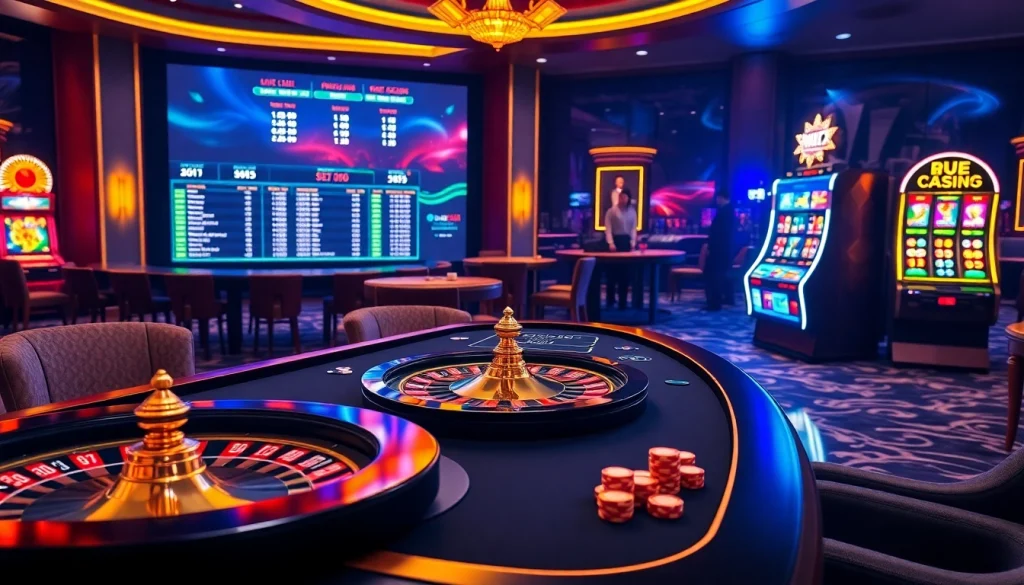 Experience thrilling gameplay at OK365 link with a dynamic casino scene filled with engaging games.