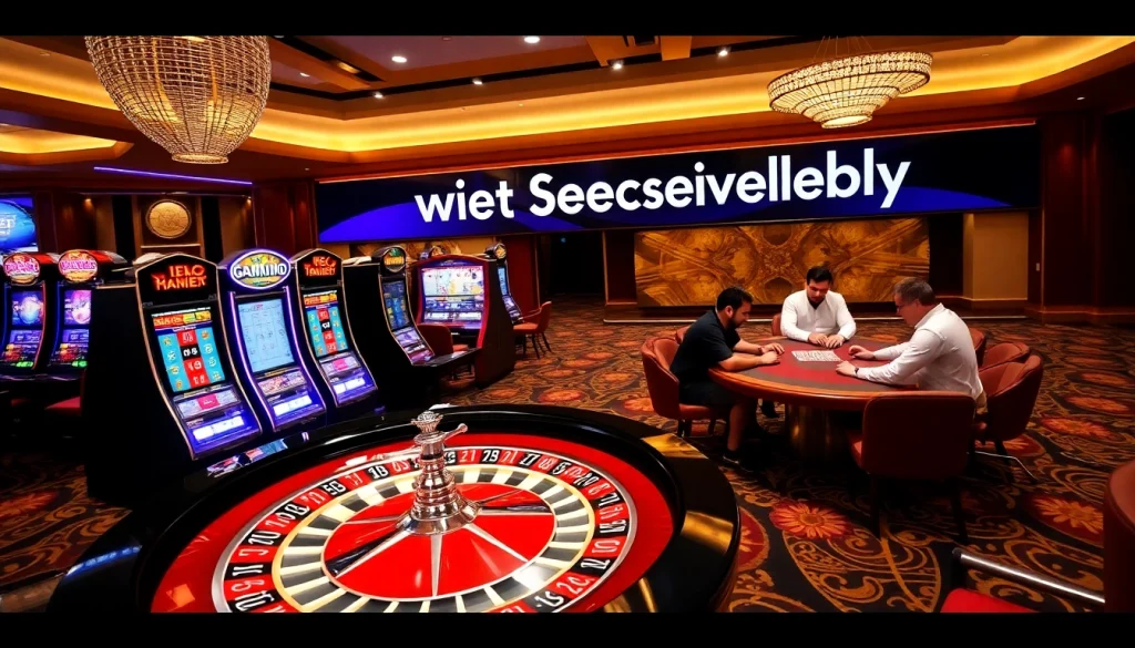 Engaged gamblers enjoying thrilling games at ww88.com casino tables.