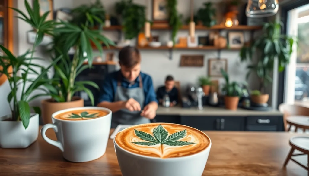 Enjoy Cannabis Coffee Shop lloret de mar with a welcoming atmosphere and engaging barista serving unique drinks.