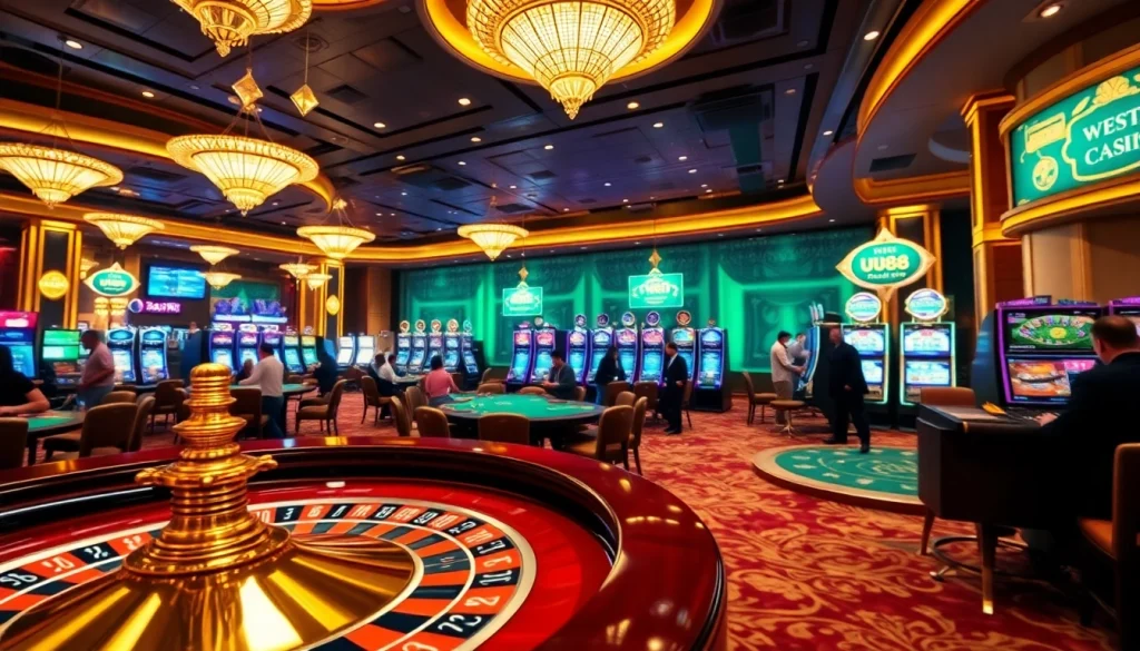 Experience the thrill of gambling at UU88 casino with engaging poker tables, vibrant slot machines, and roulette.