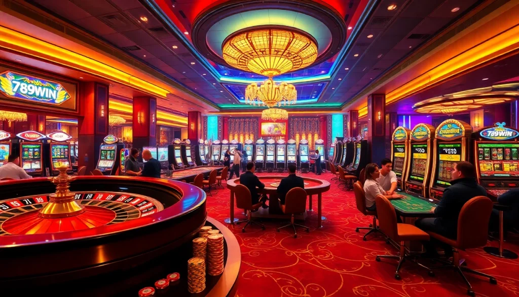 Experience the thrill of 789WIN with lively games and luxurious casino tables in action.