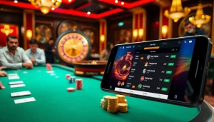 Players engaging in high-stakes poker at a luxury casino inspired by https://s8limited.com/, showcasing excitement and strategy.