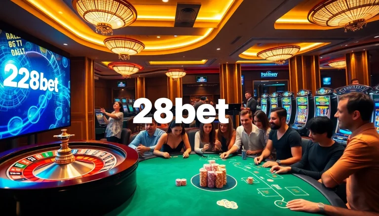 Experience the excitement of 28bet with vibrant casino games and engaging players.