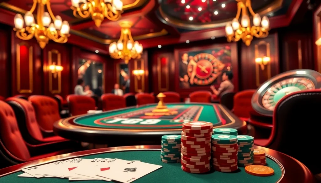 Betting at the luxurious TG88-themed casino table with poker chips and cards.