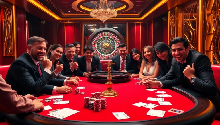 Experience high-stakes thrills at rikvip.gb.net with a luxurious poker scene featuring excited players.