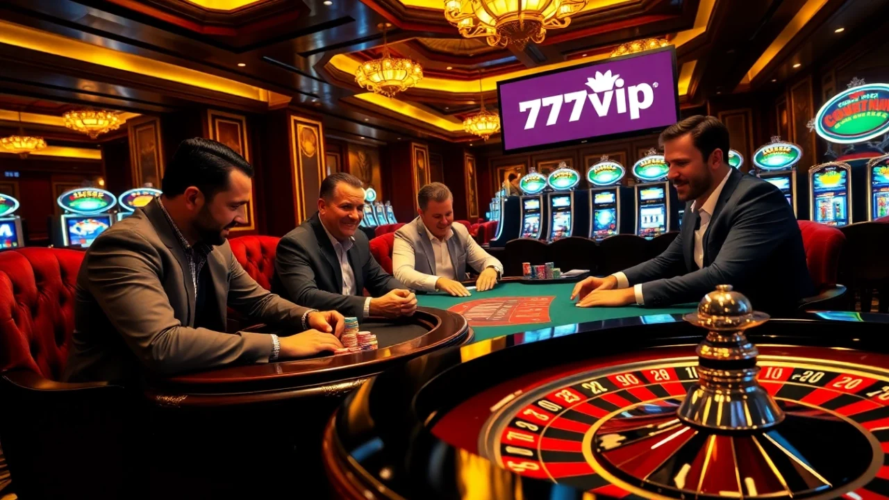 Experience the thrill of winning at 777VIP casino with professional players at the poker table.