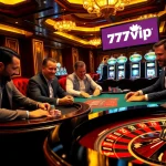 Experience the thrill of winning at 777VIP casino with professional players at the poker table.