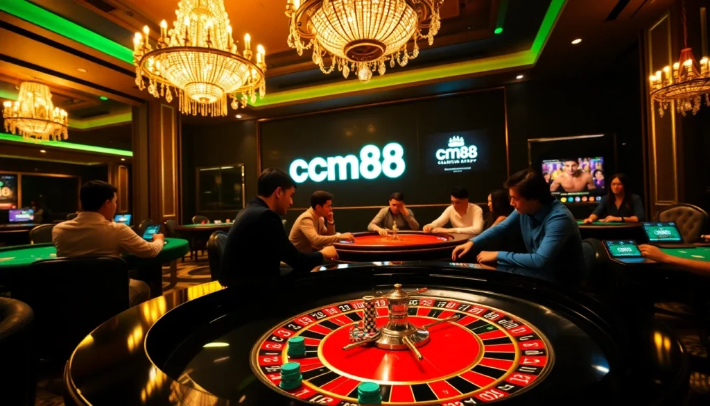 Experience thrilling gameplay at cm88 with luxurious casino elements and vibrant poker action.