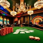 Players engaging in an exciting poker game at 23winn.casino with vibrant chips and elegant cards.