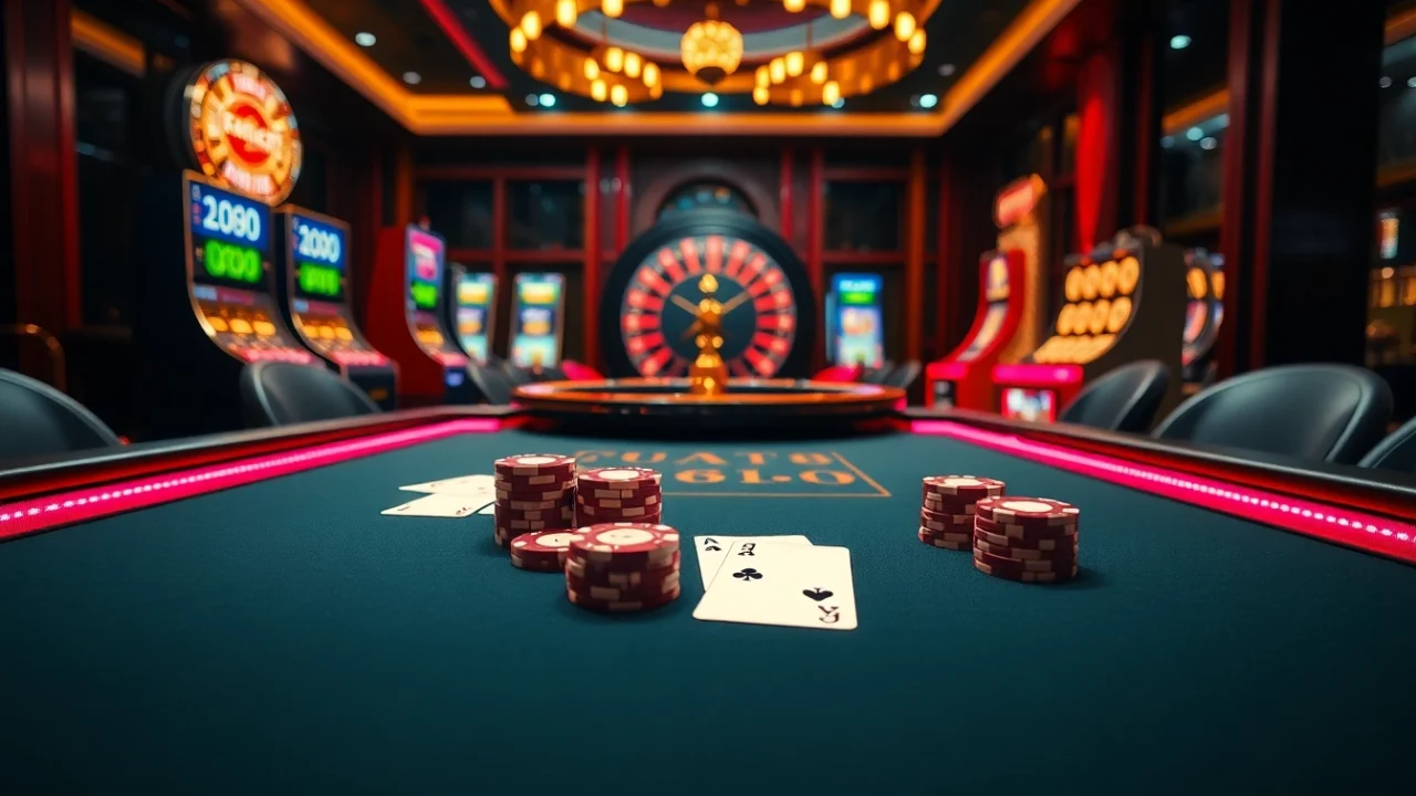 Engage in high-stakes excitement at FIVE88's luxurious casino tables, featuring poker and roulette.