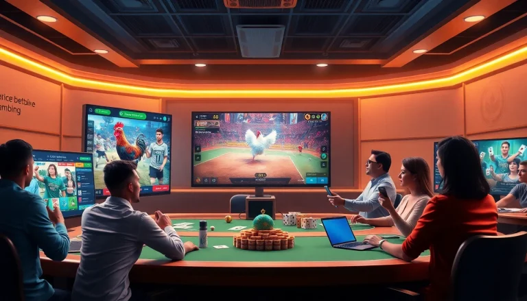 Online gambling platform dagawin.live showcasing chicken fighting and sports betting excitement.