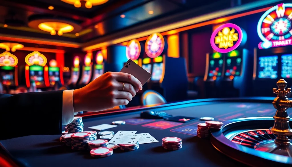Engaging player celebrating a win at a casino table featuring TX88 poker chips.
