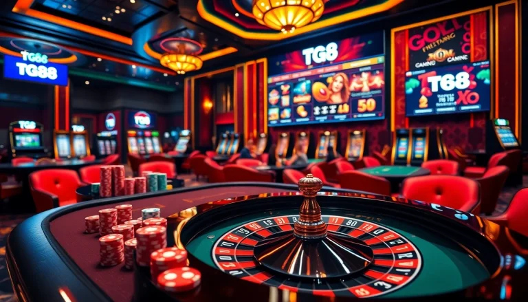 Experience the excitement of tg 88 at a luxurious casino gaming table filled with vibrant chips and dynamic slots.