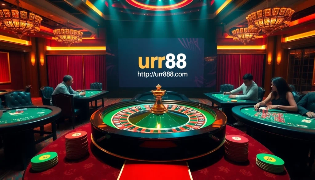 Experience thrilling gaming at https://urr88.com/ with vibrant roulette and engaging poker tables.