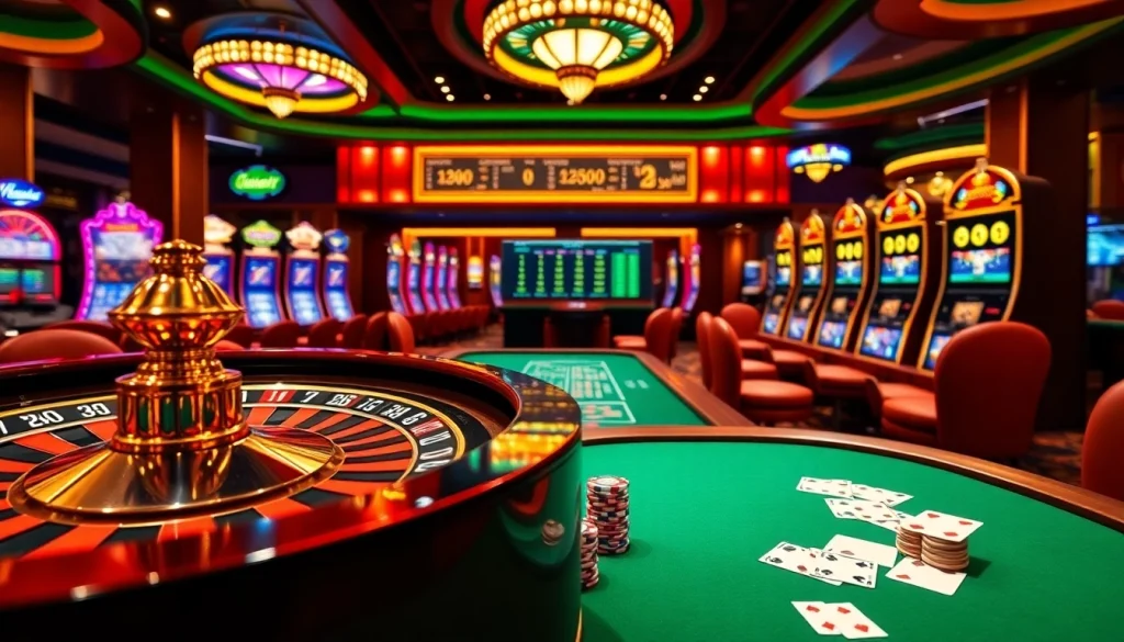 Experience the thrill of gambling with thabet77 in a vibrant casino scene.