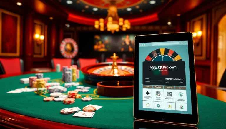 Experience thrilling poker gameplay at https://kjcpro.it.com/ with vibrant chips and an elegant gaming table.