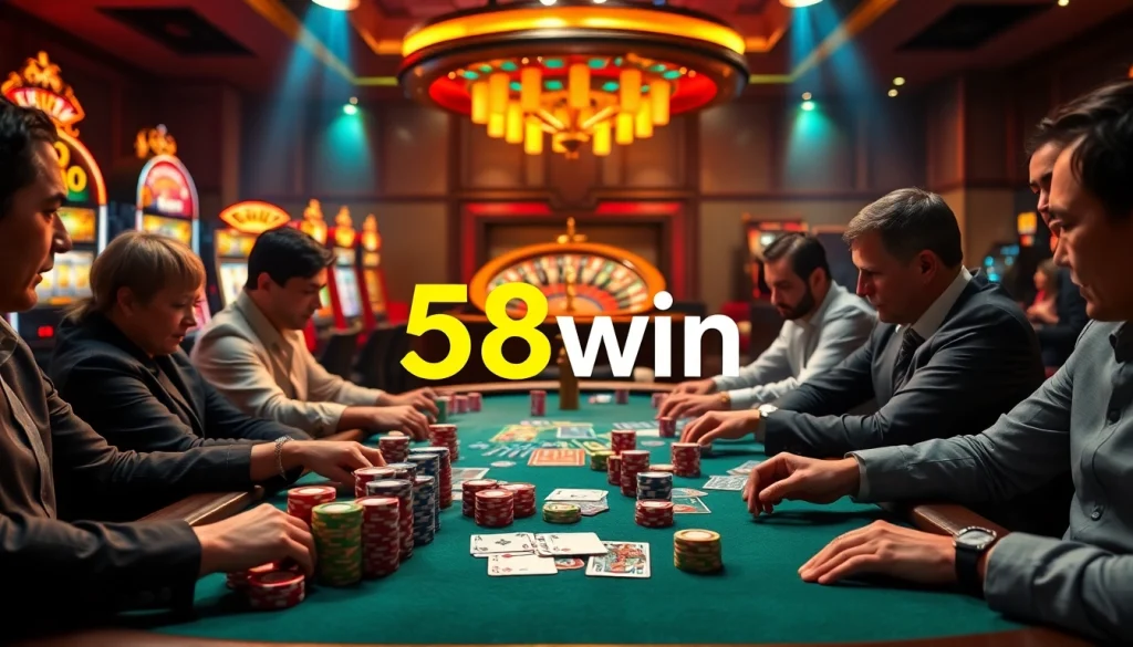 Experience excitement at the 58win casino with vibrant poker games and thrilling slot machines.