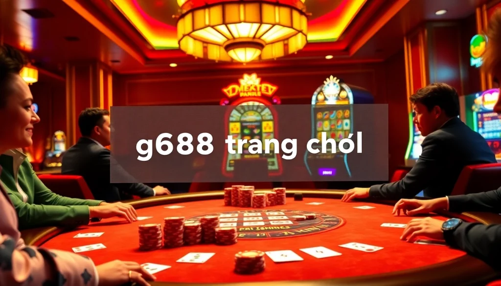 Exciting casino scene featuring the pg88 trang chủ poker table with colorful chips and cards.