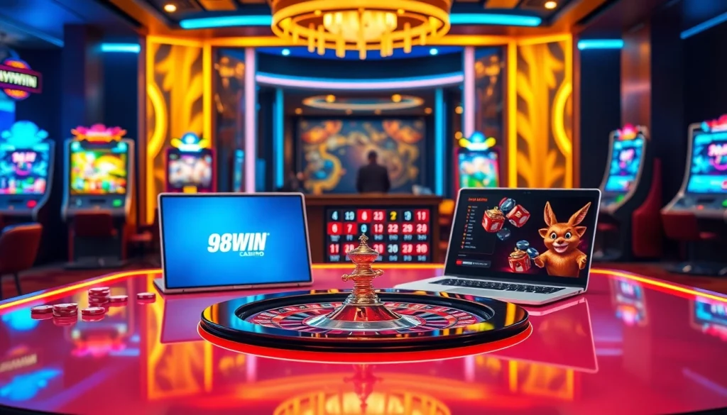 Experience the thrill of winning with link 98win at a luxurious online casino table.