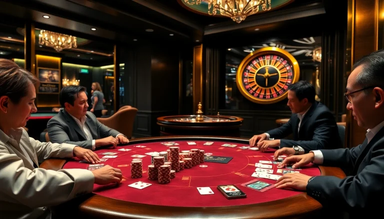 Engage in high-stakes poker at https://33winn.gold/ amidst a luxurious casino atmosphere.