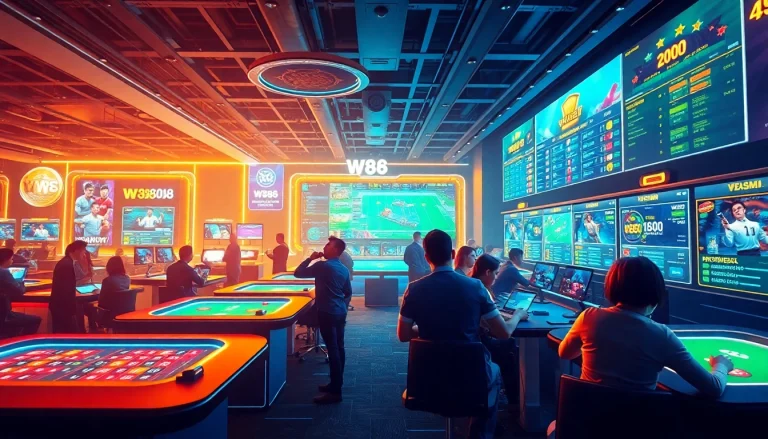 Experience the excitement of online gambling with W88.nyc, showcasing vibrant casino games and sports betting.