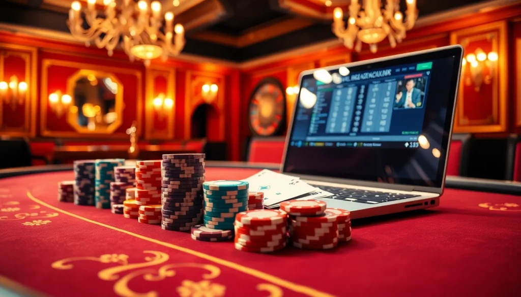 Experience thrilling gameplay with ok8386 at a luxurious casino table.