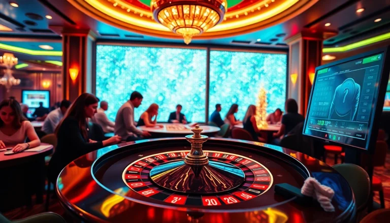 Engaging players immersed in high-stakes betting at a luxurious casino showcasing the 包网 platform.