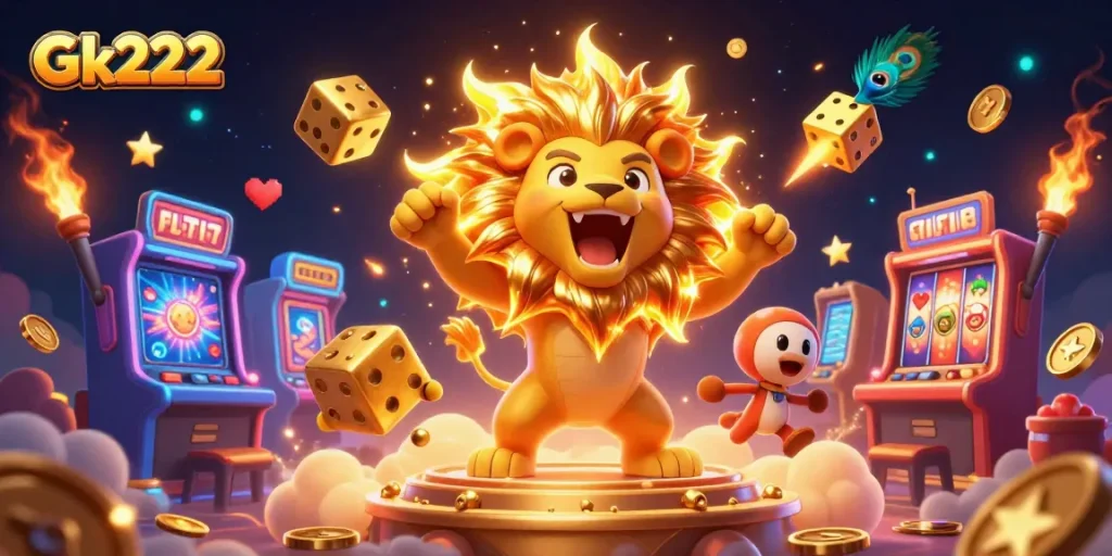 Engage in exciting gameplay at Gk222 with vibrant slot machines and dazzling characters.