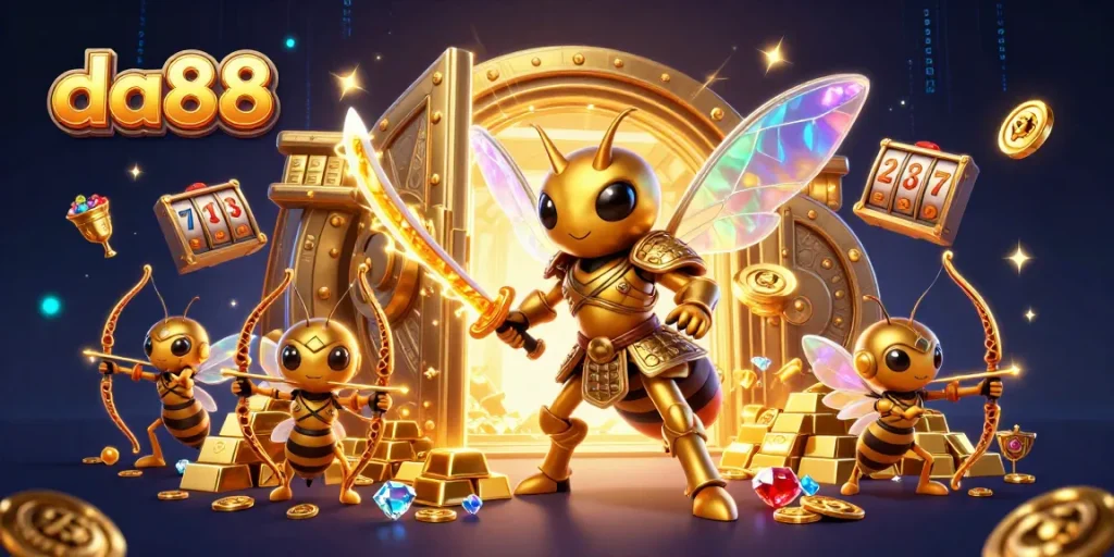 Experience thrilling slots gameplay at da88 with vibrant casino elements and rich treasures.